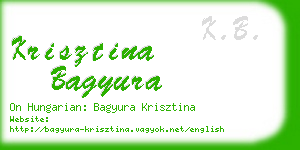 krisztina bagyura business card